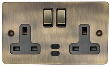 G&H Flat Plate Antique Brass