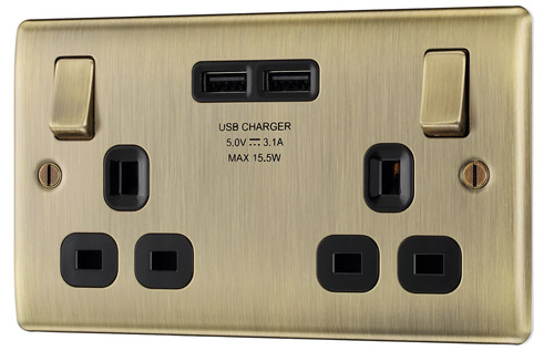 Antique brass slim switched - antique,