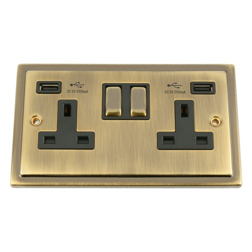 Usb socket gang - usb, 2