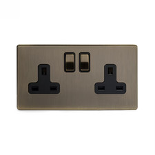 2 Gang 13A  Switched Socket  -