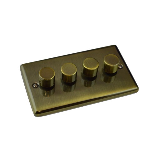 Antique brass sockets - brass, &